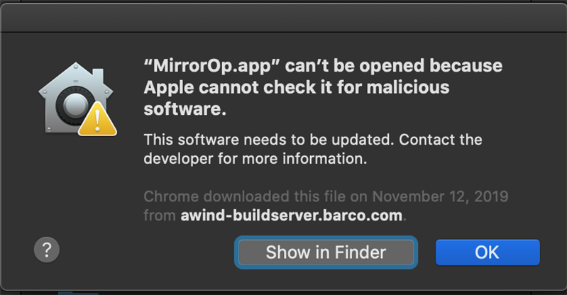 mirrorop sender mac